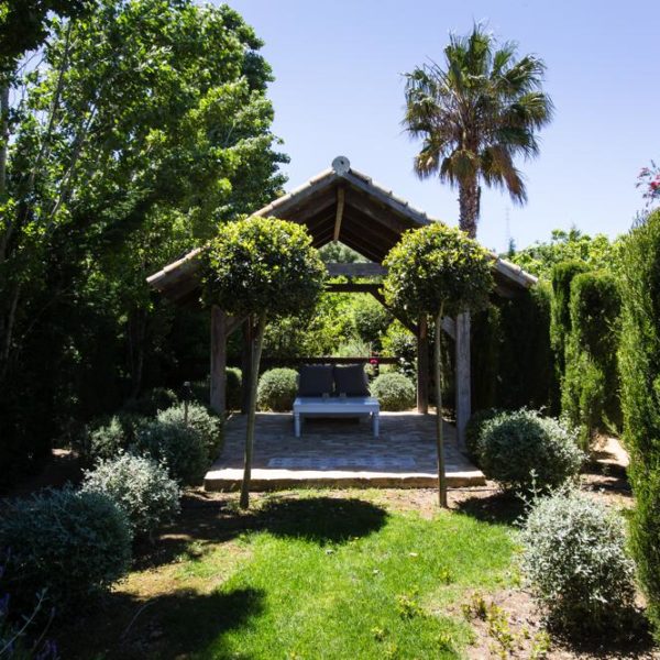 Shaded relaxing area in spain