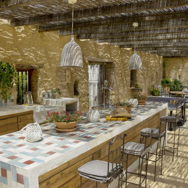 Outdoor kitchen at Casa La Siesta