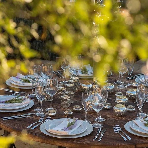Table setting weddings at Casa la Siesta