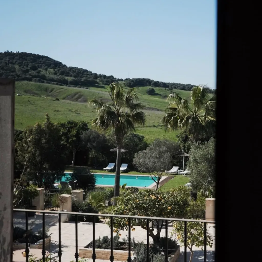 view onto pool