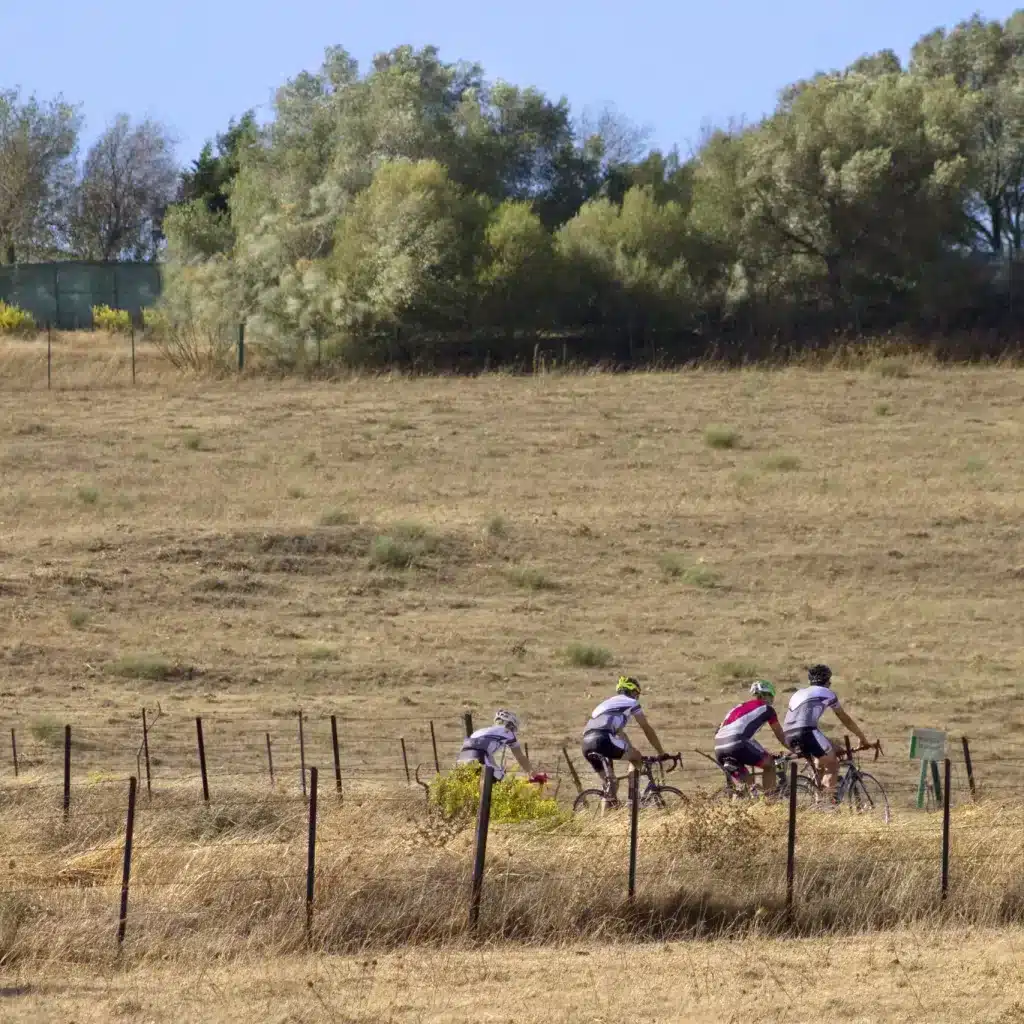 cycling in countryside